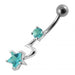 Jeweled Star With Tail Navel Body Bar - Monster Piercing