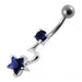 Jeweled Star With Tail Navel Body Bar - Monster Piercing