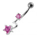 Jeweled Star With Tail Navel Body Bar - Monster Piercing