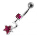 Jeweled Star With Tail Navel Body Bar - Monster Piercing