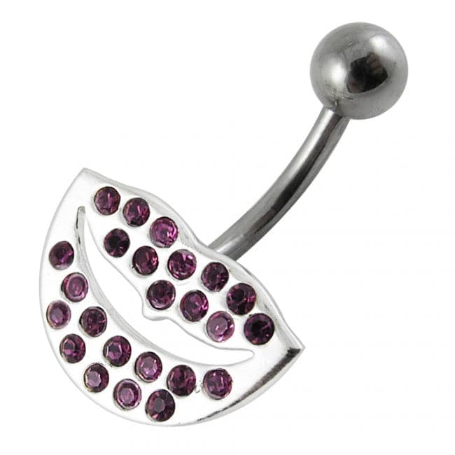 Jeweled Lips Belly Button Ring - Monster Piercing