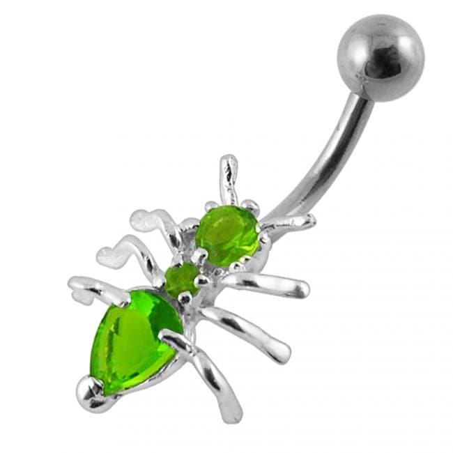 Jeweled Ant Navel Belly Bar - Monster Piercing