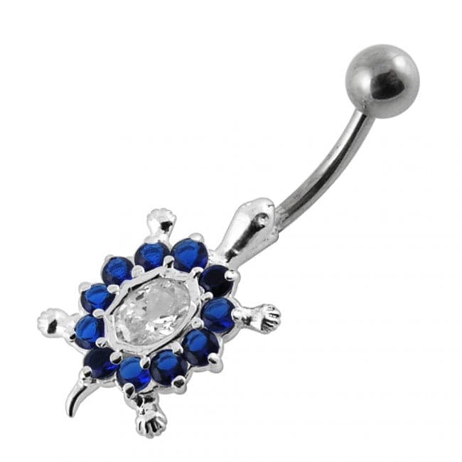 Jeweled Turtle Belly Button Ring - Monster Piercing