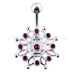 Rhinestone Crown Belly Ring - Monster Piercing