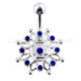 Rhinestone Crown Belly Ring - Monster Piercing