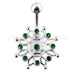 Rhinestone Crown Belly Ring - Monster Piercing