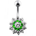 Multi Stones Flower Navel Body Jewelry Ring - Monster Piercing