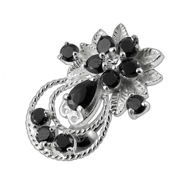 Fancy Multi CZ Studded SS Bar Navel Ring - Monster Piercing