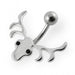 Jeweled Eye Ox Head Non-Moving Belly Ring - Monster Piercing