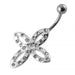 Jeweled Celtic Cross Non-Moving Belly Ring - Monster Piercing