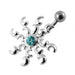 Jeweled Tribal Sun Non-Moving Belly Ring - Monster Piercing