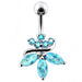 Jeweled Orchid Flower Belly Ring - Monster Piercing