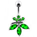 Jeweled Orchid Flower Belly Ring - Monster Piercing