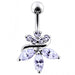 Jeweled Orchid Flower Belly Ring - Monster Piercing