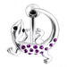 Jeweled Gecko Around Non-Moving Belly Ring - Monster Piercing