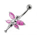 Double Winged Angel Non-Moving Belly Ring - Monster Piercing