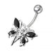 Butterfly angel Jewelled Non-Moving Belly Ring - Monster Piercing