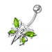 Butterfly angel Jewelled Non-Moving Belly Ring - Monster Piercing