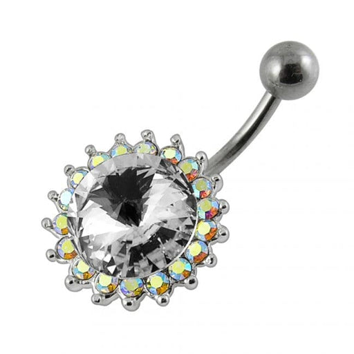 Sun Shaped Non-Moving Belly Ring - Monster Piercing