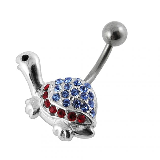 Tiny Turtle Non-Moving Belly Ring - Monster Piercing