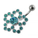 Flower Shaped Non-Moving Belly Ring - Monster Piercing