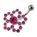 Flower Shaped Non-Moving Belly Ring - Monster Piercing