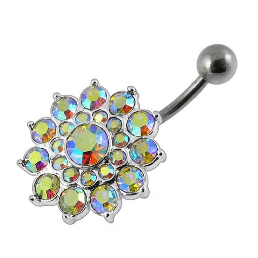 Multi Layered Flower Non-Moving Belly Ring - Monster Piercing