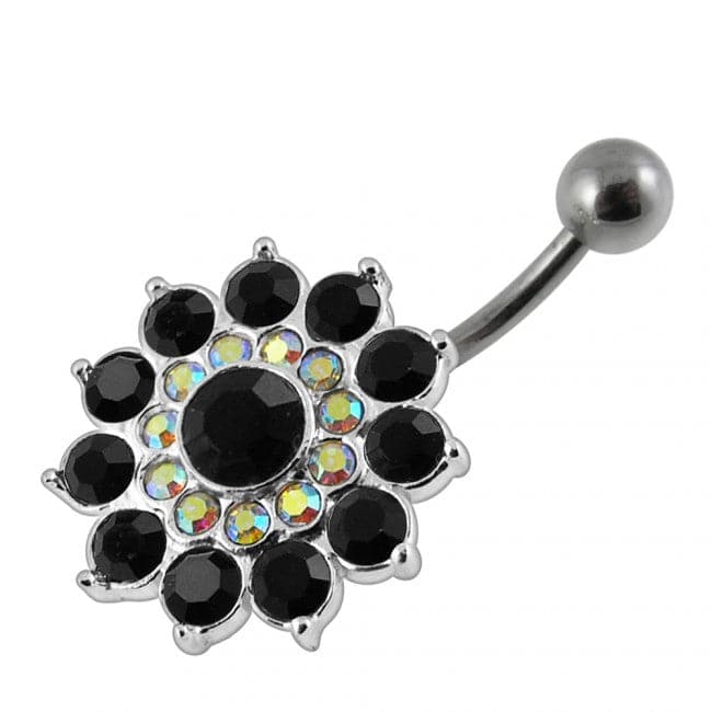 Multi Layered Flower Non-Moving Belly Ring - Monster Piercing