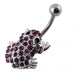 Jeweled Frog Non-Moving Belly Ring - Monster Piercing