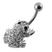 Jeweled Frog Non-Moving Belly Ring - Monster Piercing