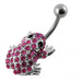 Jeweled Frog Non-Moving Belly Ring - Monster Piercing