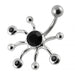 Jeweled Jelly Fish Non-Moving Belly Ring - Monster Piercing