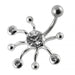 Jeweled Jelly Fish Non-Moving Belly Ring - Monster Piercing