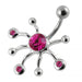 Jeweled Jelly Fish Non-Moving Belly Ring - Monster Piercing