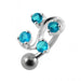 Tetra Fancy Mini Jeweled Non-Moving Belly Ring - Monster Piercing