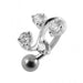 Tetra Fancy Mini Jeweled Non-Moving Belly Ring - Monster Piercing