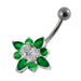 Fantasy Flower Non-Dangling Belly Ring - Monster Piercing