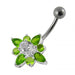 Fantasy Flower Non-Dangling Belly Ring - Monster Piercing