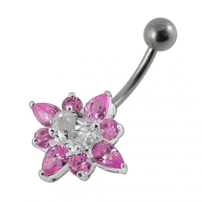 Fantasy Flower Non-Dangling Belly Ring - Monster Piercing