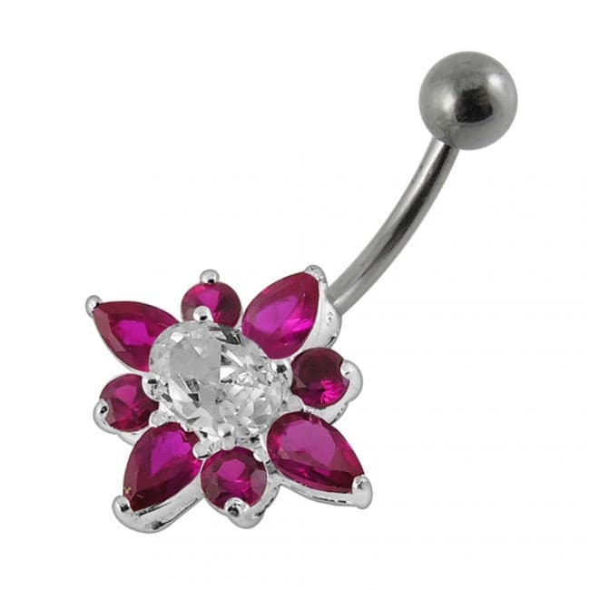 Fantasy Flower Non-Dangling Belly Ring - Monster Piercing