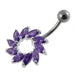 Marquis Jeweled Sun Non-Moving Belly Ring - Monster Piercing