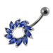 Marquis Jeweled Sun Non-Moving Belly Ring - Monster Piercing