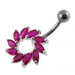 Marquis Jeweled Sun Non-Moving Belly Ring - Monster Piercing