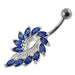 Imaginary Jeweled Flower Non-Moving Belly Ring - Monster Piercing