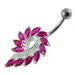 Imaginary Jeweled Flower Non-Moving Belly Ring - Monster Piercing