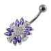 Combinated Flower Non-Moving Belly Ring - Monster Piercing