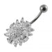 Combinated Flower Non-Moving Belly Ring - Monster Piercing