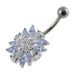 Combinated Flower Non-Moving Belly Ring - Monster Piercing