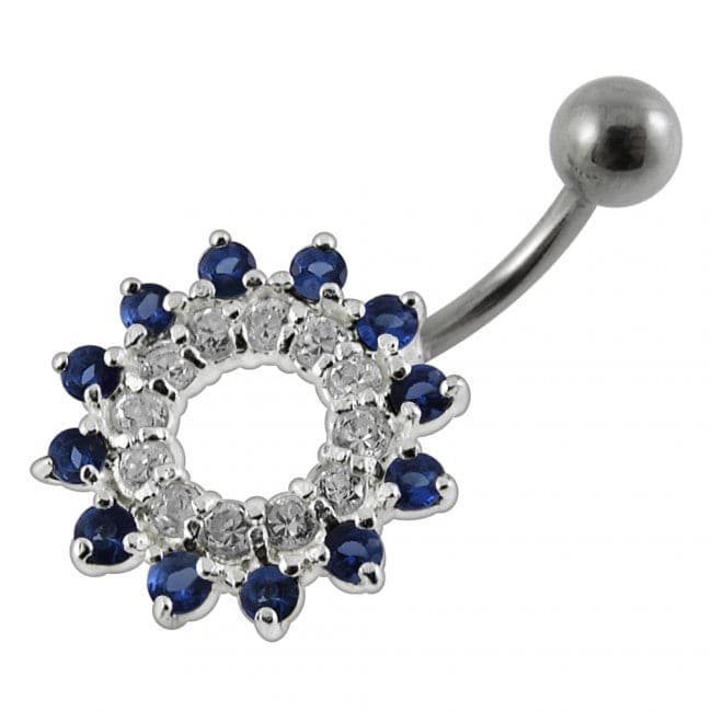 Jeweled Navel Around Non-Moving Belly Ring - Monster Piercing