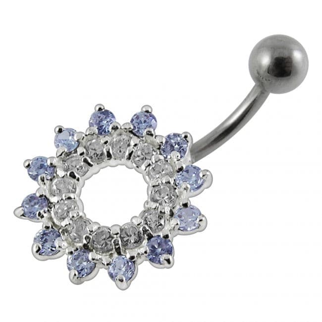 Jeweled Navel Around Non-Moving Belly Ring - Monster Piercing